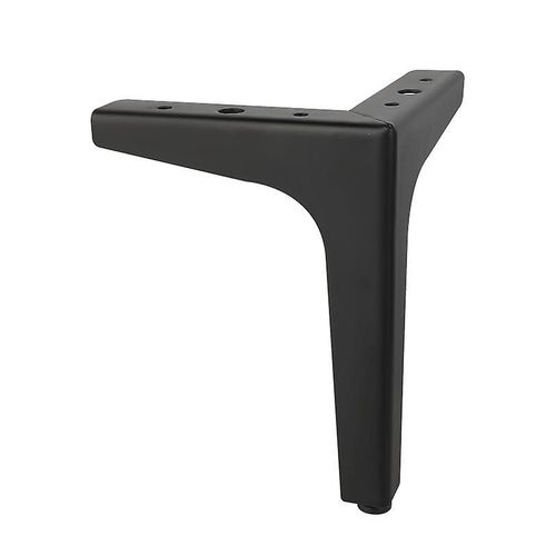 Lot De 4 Pieds De Meuble, Charge Jusqu'à 600 Kg, Pied De Table Moderne En Métal En Forme De Triangle, Noir (10 Cm)