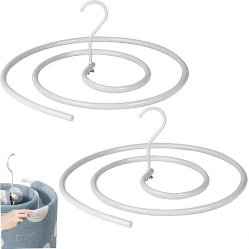 Lot De Cintres Ronds En Spirale Pour Draps, Gain De Place, Cintres Pour Couvertures, Fer Amovible, Épais, Pour Draps, Couvertures, Serviettes De Bain, Nappes, Etc.