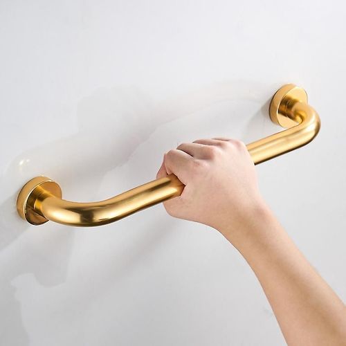 Barre de sécurité pour salle de bain, jaune, entièrement cuivrée, pour couloir de toilettes pour enfants, 30,5 cm
