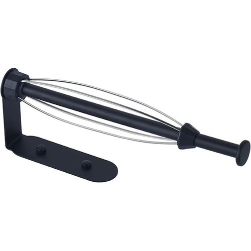 Porte-rouleau de papier toilette noir mat, support mural pour essuie-tout, distributeur de papier toilette en acier inoxydable avec effet d'amortissement pour cuisine et salle de bain