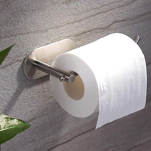 Porte-papier toilette mural autocollant, 1 pièce, en acier inoxydable 304