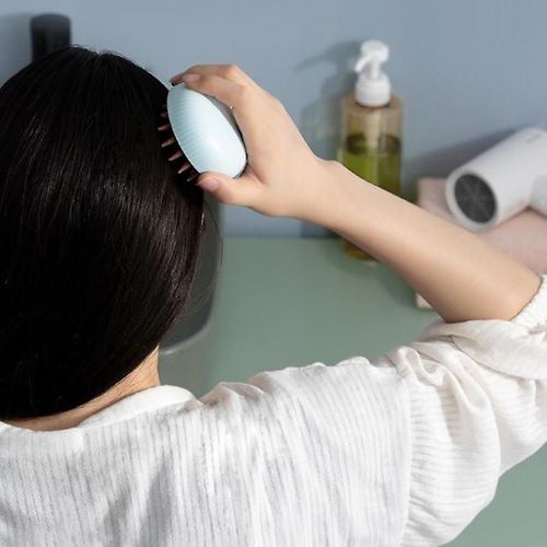 Brosse de massage pour cheveux et cuir chevelu, brosse à shampoing, brosse de soin, blanche, 2 pièces