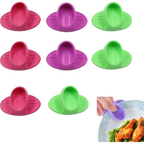 Poignées En Silicone Pour Casseroles - Épaississeurs Pour Maniques, Maniques De Cuisine Et Pâtisserie, Lot De 8 (Couleur Aléatoire)