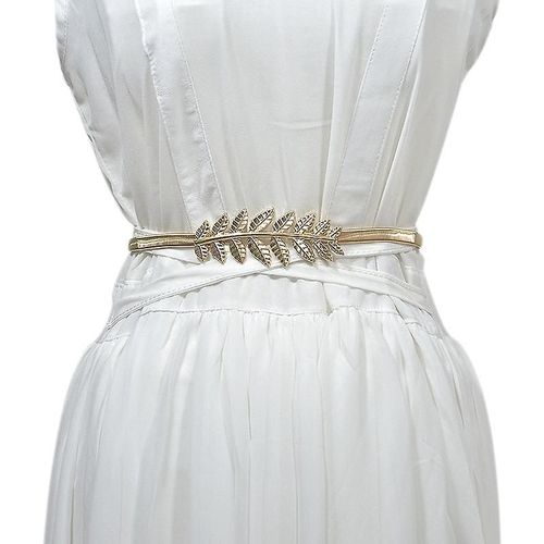 Ceinture Fine En Métal Pour Femme, Ceinture Élastique Dorée