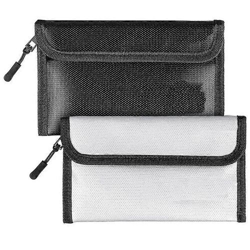 Lot de 2 étuis avec cartes de visite vierges, étuis pour cartes de visite et téléphones portables, étuis portefeuilles pour téléphones portables et porte-clés pour mo