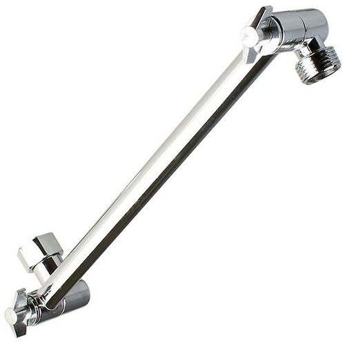 Bras de douche réglable Hotel Spa de 27,75 cm avec articulation verrouillable. Abaisse ou relève n'importe quelle pomme de douche à effet pluie ou à main à votre hauteur et angle.