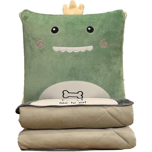 Couverture Et Coussins 2 En 1 Lavables Pour Canapé, Bureau, Chaise Dinosaure