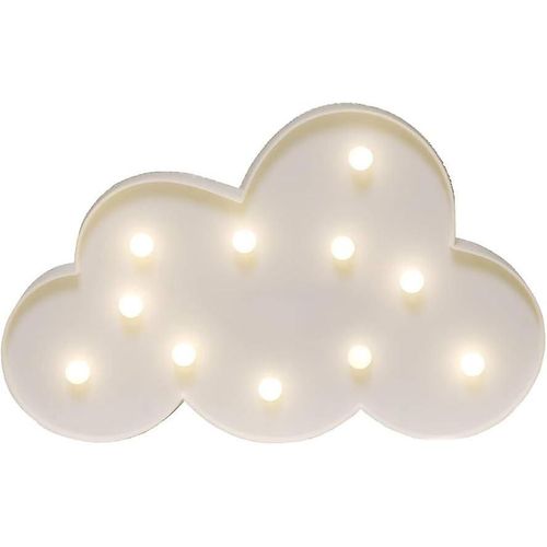 Veilleuse Led En Forme De Nuage, À Piles, Décorative, Pour Chambre De Bébé, Enfants, Fête (Blanc)