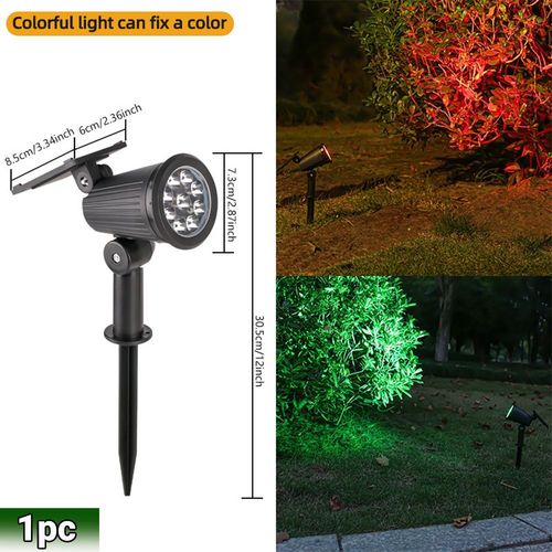 Spot Lumineux Solaire À 9 Led Imperméable Conforme À La Norme Ip65,Éclairage D'extérieur,Rvb,Luminosité - 1pc Rgb Light-0-5w
