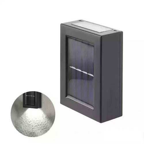 Spot Lumineux Solaire Haut Et Bas,Imperméable,Éclairage D'extérieur,Applique Murale,Idéal Pour La Rue Ou Comme - White-2pcs