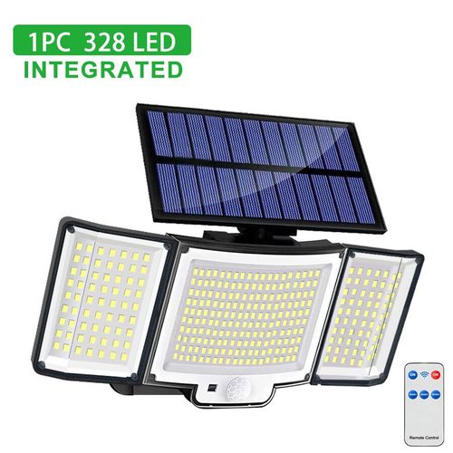 Détecteur De Mouvement Super Lumineux Intégré,Lumière Solaire Extérieure,Puissance De Bain,Étanche Ip65,3- 328led-Integrated-1pcs-B