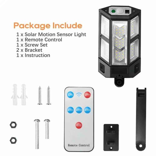 Lampe Solaire D'extérieur Avec Détecteur De Mouvement,Étanche Ip65,Lumière De Jardin,Lanterne De Rue Et De Cour- -Pwnck00095-0-5w