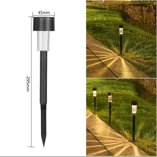 Lampe Solaire D'extérieur Étanche 62,Luminaire Décoratif De Paysage,Idéal Pour Un Jardin,Un Sentier,Une - Black-Warm Light-20pcs