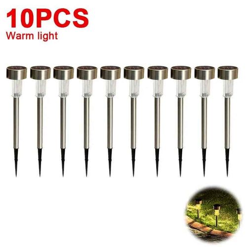 Lampe Solaire D'extérieur Étanche 62,Luminaire Décoratif De Paysage,Idéal Pour Un Jardin,Un Sentier,Une Cour Ou Une - Warm 10pcs