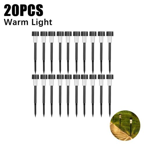 Lampe Solaire D'extérieur Étanche 62,Luminaire Décoratif De Paysage,Idéal Pour Un Jardin,Un Sentier,Une Cour Ou - Black-Warm-20pcs