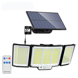 Applique Murale Solaire À 238/328 Led Avec Détecteur De Mouvement,Imperméable Conforme À La Norme Ip65,Luminaire - 348led-1pc -B