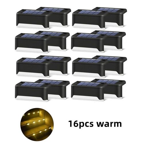 Lampes Solaires À Led Pour L'extérieur,Luminaire Décoratif,Imperméable,Idéal Pour Un Jardin,Une Terrasse,Des - 16pcs Black Warm