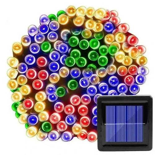 Guirlande Solaire Imperméable,Luminaire Décoratif D'extérieur,Idéal Pour Un Jardin Féerique,Une Fête,Noël - Multicolor-200led(22m)