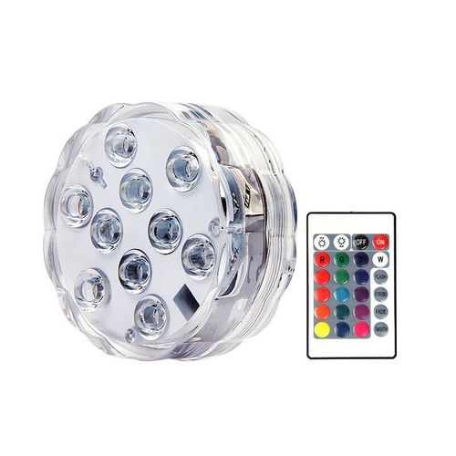 Veilleuse Sous-Marine À 10led Rgb Subsn,Luminaire Décoratif D'extérieur,Idéal Pour Une Piscine,Un Vase,Un - 1 Lamp 1 Controller