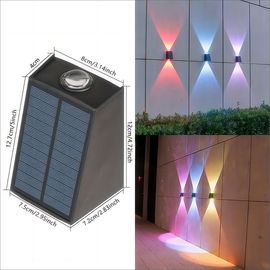 Applique Murale Solaire D'extérieur,1 Pièce,Luminaire Décoratif,Étanche,Brille De Haut En Bas,Idéal Pour Un Jardin- Coloured Light-B