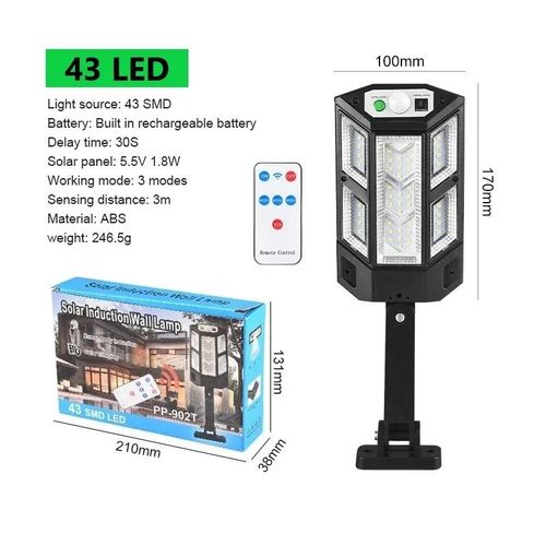 Lampe Solaire Extérieure À Led Avec Détecteur De Mouvement,Lampe De Jardin,Lanterne De Cour De Rue,4 Modes,Étanche - Style A-C73