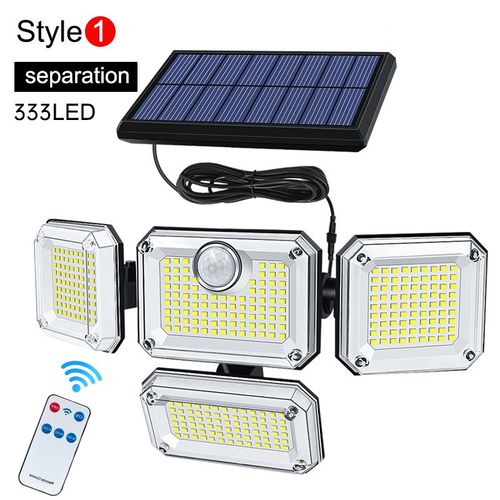 Lampe Solaire Étanche Ip65 Avec Tête Réglable,Lampe De Jardin,Grand Angle D'éclairage,3 Modes,20w,122 Led,333led-333led Separation-B