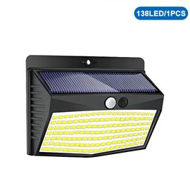 Applique Murale Étanche À 468 Ou 208/138 Led,3 Modes D'éclairage,Luminaire D'extérieur,Idéal Pour Un Jardin,Une - 138 Leds-C6