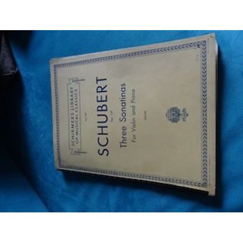 Partition Trois Sonates Pour Violon Et Piano De Schubert