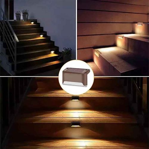 Lampes De Terrasse Solaires À Led Étanches Pour L'extérieur,Lampes De Clôture,Lampe De Décoration De Jardin- Brown Shell-Warm-8pcs