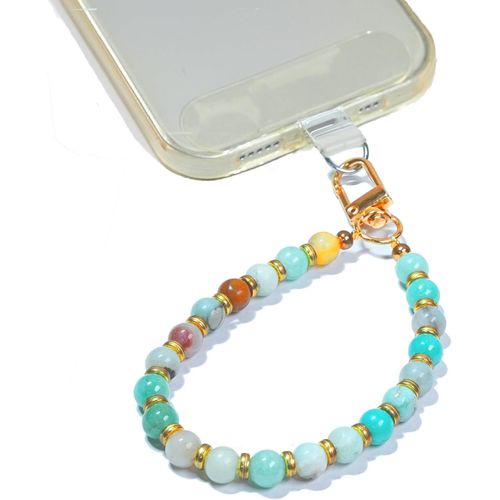 Kal-Chaîne De Téléphone Portable Universelle En Pierre Naturelle, Pendentif Pour Téléphone Portable, Cordon De Téléphone Portable, Dragonne, Bracelet, Cordon De Téléphone Portable, Compatible Avec