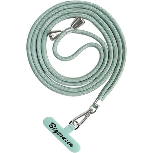 Kal-Tour De Cou Telephone Universelle,Réglable Amovible En Nylon Pendentifs Collier De Longe Porte-Clés Cordon Pour Plupart De Téléphones Intelligents,Matcha Vert