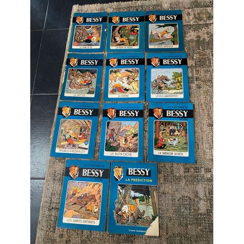 Lot 11 Bd Bessy Rare Wirel Studio Vandersteen Année 1950-60 Western Indiens