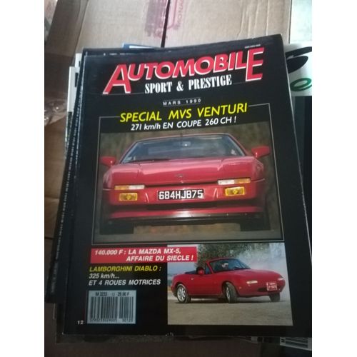 Automobile Sport Et Prestige 12 De 1990 Austin Healey 3000 Mk3,Saab 9000i 2.3,Lamborghini Diablo,Mazda Mx5,Mvs Venturi Coupe,Mvs Cab Transcup,Alfa 33 Boxer 16v,Mazda 929 Fl V6,Ford Sierra Cosworth 4x4