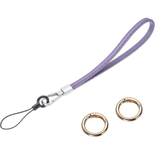 KAL-Dragonne En Cuir Lisse Pour Empêcher Les Chutes De Poignet Pour Embrayage, Téléphone Portable, Porte-Clés, Portefeuille, Sac À Main