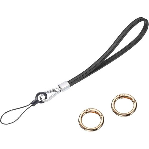 KAL-Dragonne En Cuir Lisse Pour Empêcher Les Chutes De Poignet Pour Embrayage, Téléphone Portable, Porte-Clés, Portefeuille, Sac À Main