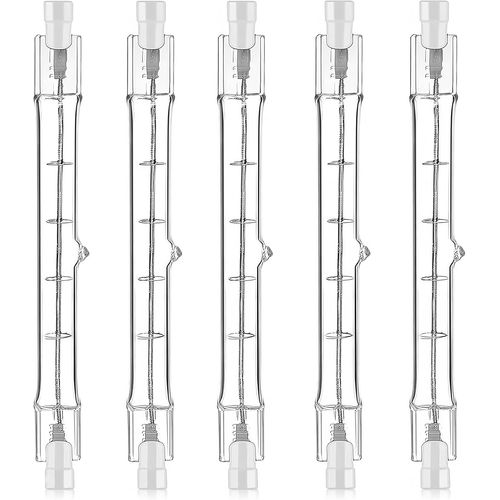 Kal-Pièces 400w R7s Ampoule Halogène 118mm 220-40v 3100 Lm Lumière Blanche Chaude Tige Halogene Dimmable Éclairage Spot Extérieur Et Intérieur Pour Bâtiment Paysage Sécurité Éclairage De Scène Stu