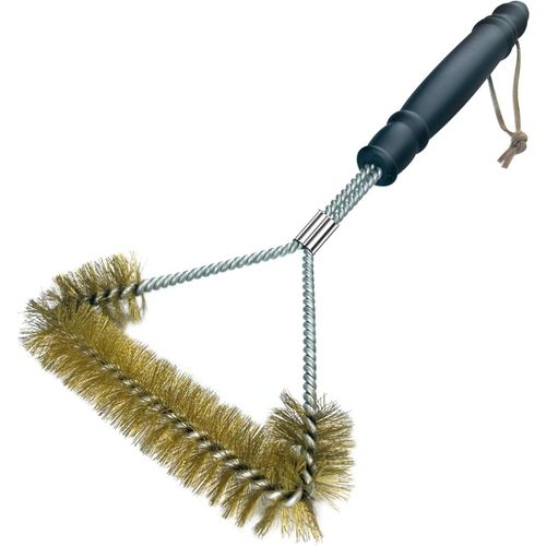KAL-0.5 Cm Brosse Barbecue,Brosse De Nettoyage Triangulaire Gril Avec Tête Brosse Triple,Brosse Grille Barbecue En Acier Inoxydable,Pour Gril Pour Grill À Gaz/Charbon De Bois,Barbecue En Fonte