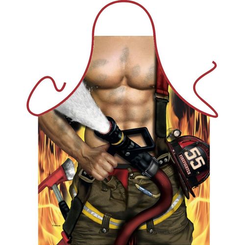 KAL-Tablier Pour Barbecue Et Cuisine Motif Pompier
