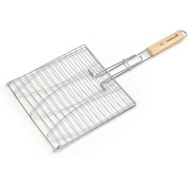 KAL-Grille Barbecue, Grille À Poisson Convient A Griller 3 Poissons, 59X28X2Cm