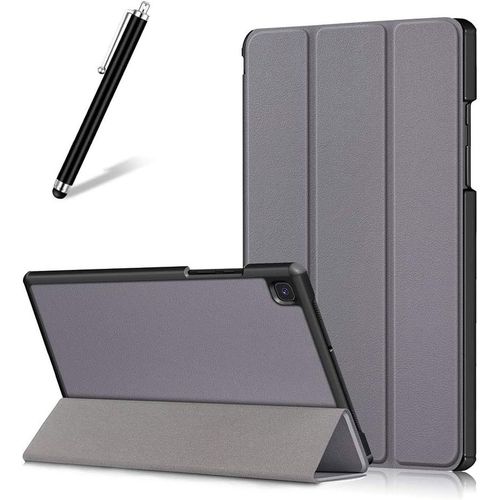 KAL-Coque Pour Samsung Galaxy Tab A7 2020 10.4 T500/T505/T507,Étui Cuir À Rabat Mince Léger Avec Support Pliable,Réglable Multi-Angle Béquille Folio Flip Tablette Housse,Gris