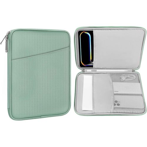 KAL-Tablette De 9-11 Pouces De Protection,Compatible Avec 11"" Ipad Air M3,Ipad A16 2025,Pro 11 M4, Ipad 10/9/8/7Th, Galaxy Tab S9/S8/A8/A7, Sacoche De Protection Avec Pochette, Cyan