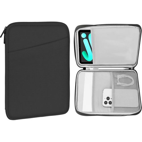 Kal-8-9"" Housse Pour Tablette, Convient À Ipad Mini A17 Pro 2024 8,3"", Ipad Mini 6/5/4/3/2/1, À La Galaxy Tab A7 Lite 8.7/Tab A 8.0/À La Tab A 8.4, Étui De Protection Avec Poche Inclinée, Gris Foncé
