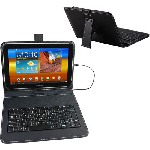 Kal-Étui Pour Tablette 10"" Avec Clavier Externe Qwerty Usb C Compatible Avec Samsung Galaxy Tab A8 A7, Fire Hd, Googee U10, Blackview, Nokia T20, Lenovo Tab M10