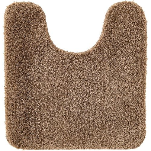 KAL-Tapis De Toilette Antidérapant Tapis Absorbant Tapis Moelleux Microfibre Forme De U Marron 45X45Cm
