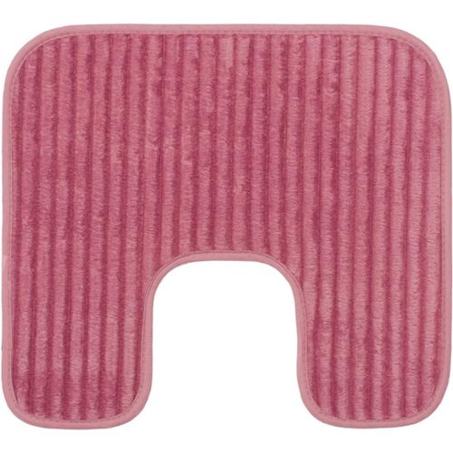 KAL-Tapis De Toilette Antidérapant Souple En Forme De U, 100% Polyester, 50 X 45 Cm - Rose Poudré