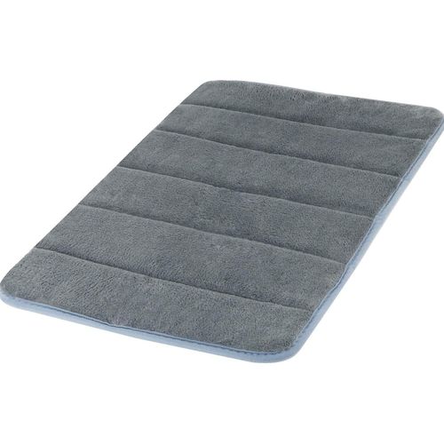 KAL-Tapis De Salle De Bains - Antidérapant Au Dos, Douceur En Molleton De Corail, Très Absorbant (Gris, 40X60Cm)