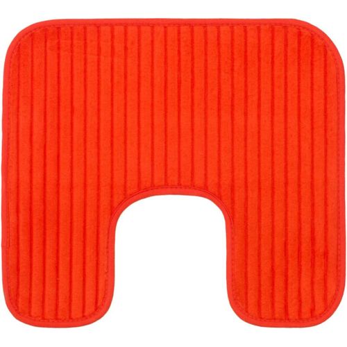 KAL-Tapis De Toilette Antidérapant Souple En Forme De U, 100% Polyester, 50 X 45 Cm - Orange