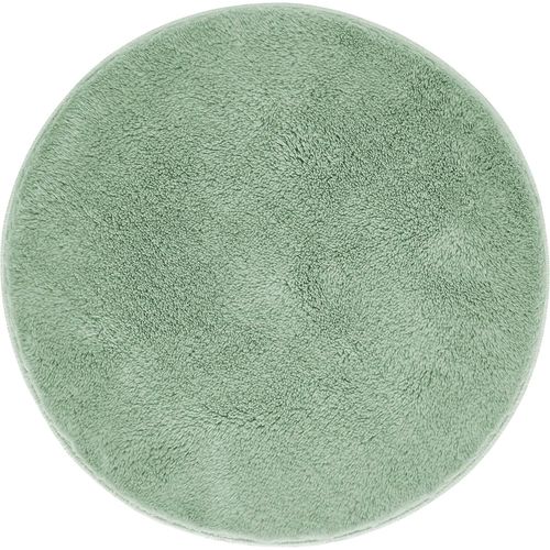 KAL-Florida - Tapis De Bain Antidérapant - Doux Et Moelleux - Antidérapant - Lavable - 60 Cm - Rond - Sauge