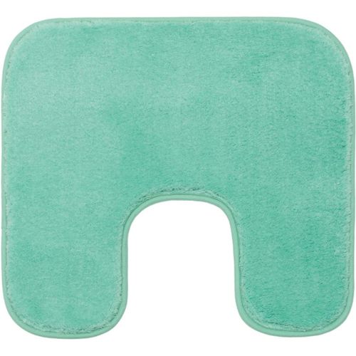 KAL-Tapis De Bain Antidérapant Premium Avec Découpe, Rio, 100% Microfibres, Idéal Comme Tapis De Wc Pour Toilettes Au Sol, 50 X 45 Cm - Menthe