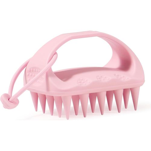 Kal-Brosse Massage Cuir Chevelu, Silicone Souple, Brosse Shampoing Cheveux, Pour Stimulante Chevelu Et Massage Soin Cuir -Rose